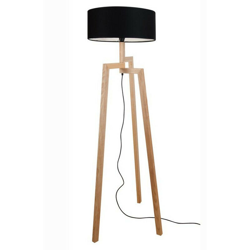Larissa Agioi Tripod Floor Lamp 1 Light Wood Black