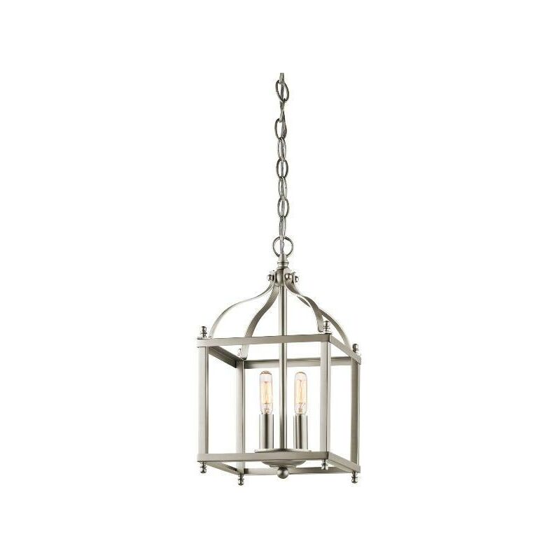 Elstead Lighting - Elstead Larkin - 2 Light Small Ceiling Pendant Brushed Nickel, E14