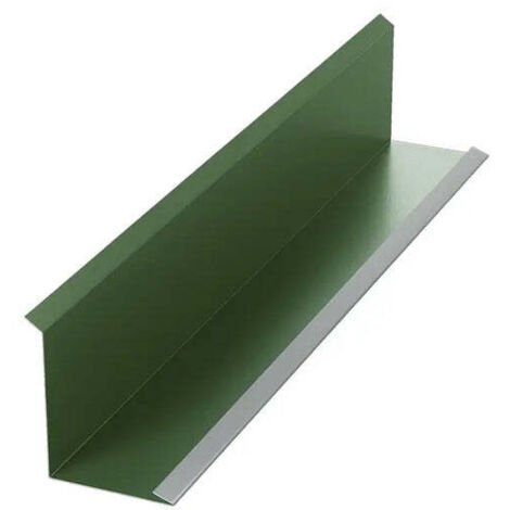 Larmier de mur pente, fixation des bacs au mur, vert mat RAL 6020
