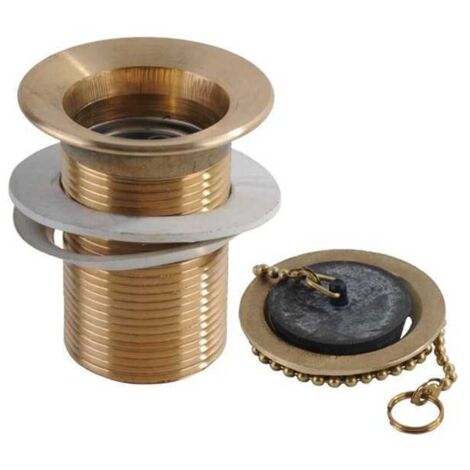 Lartistica Piletta per Lavelli - Ottone con Tappo Nero - 1"1/4