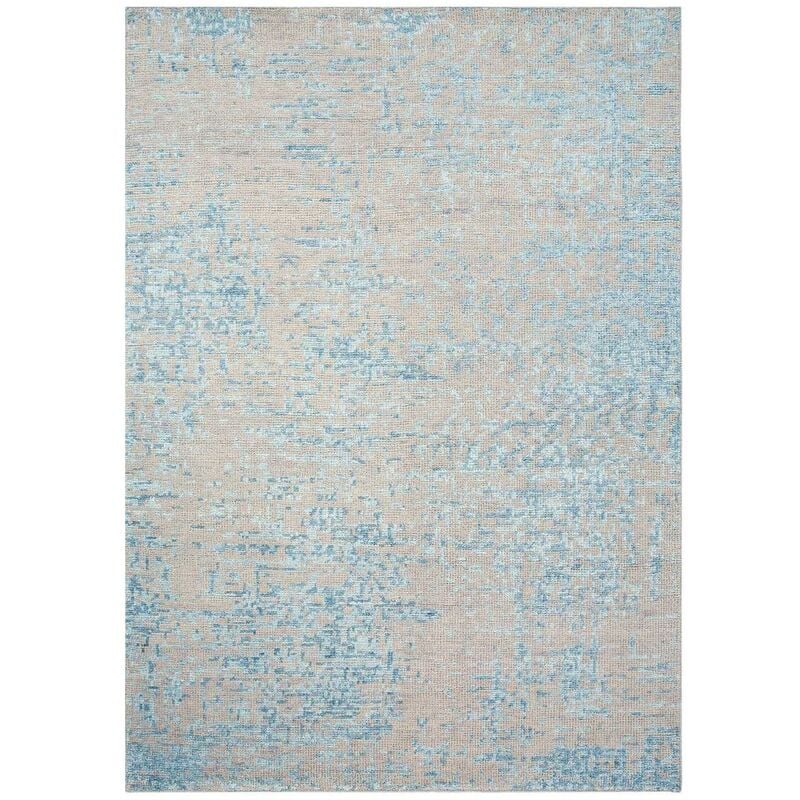 

Ligne Pure - La alfombra moderna refleja 11 1a2t en naranja viscosa - Bleu