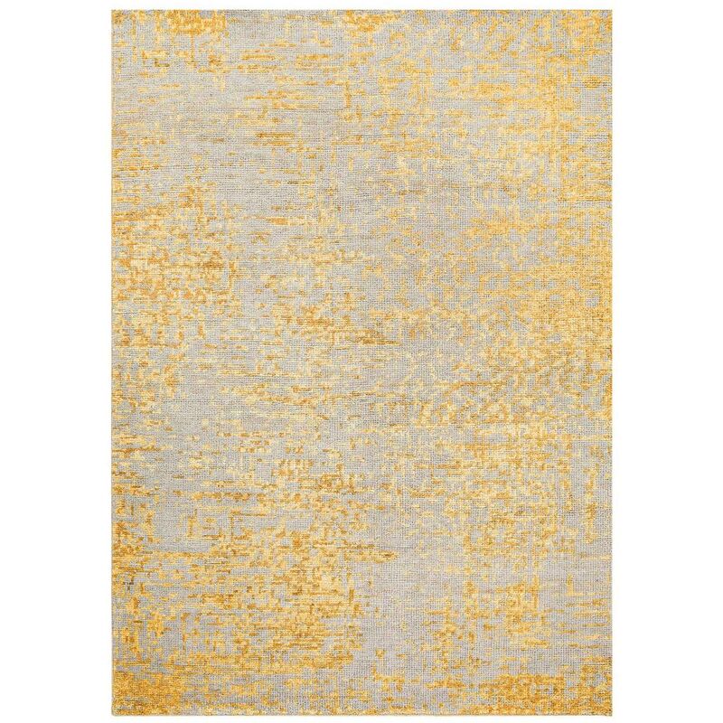 

Ligne Pure - La alfombra moderna refleja 11 1a2t en naranja viscosa - Jaune