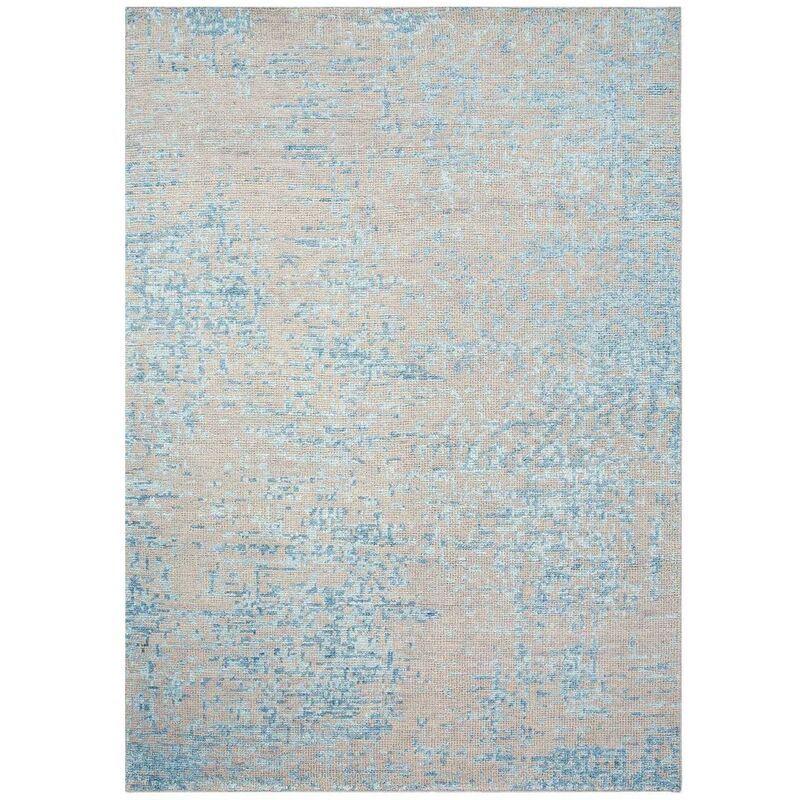 

Ligne Pure - La alfombra moderna refleja 11 1a2t en naranja viscosa - Bleu