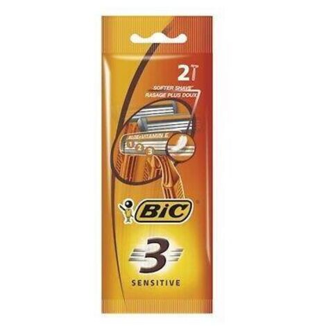Las maquinillas de afeitar BIC 3 Sensitive están diseñadas con tecnología de triple hoja para un afeitado cómodo y apurado. Las cuchillas están reforz
