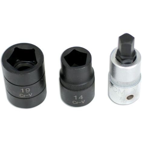 Laser 4512 Pentagon Socket & Bit Set 3pc