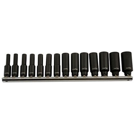 Laser 5962 Set di 14 Chiavi a Bussola ad Impatto Lungo, 0,63 cm di Diametro
