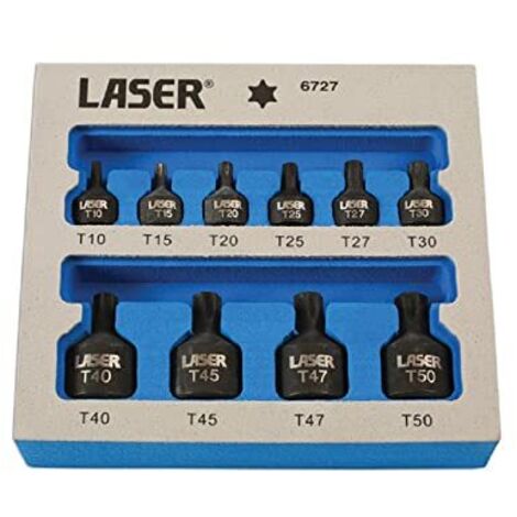 Laser 6727 Set di punte a stella a basso profilo - 10 pz.