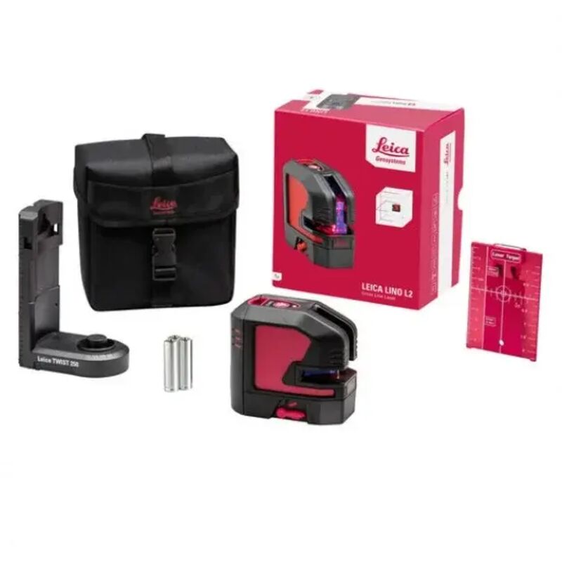 Leica Geosystems - Leica Lino L2 Starter Kit 2-rouge niveau à bulle laser 25 m