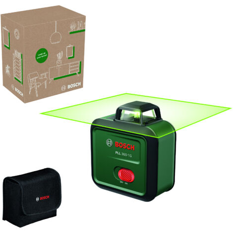 Laser à lignes PLL 360-1G Bosch, 1 x batterie BA 3.6V 2.0Ah, vert