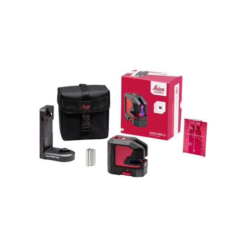 Image of Leica Geosystems - Leica Lino L2 Starter Kit Livella laser a 2 linee rosse 25 m