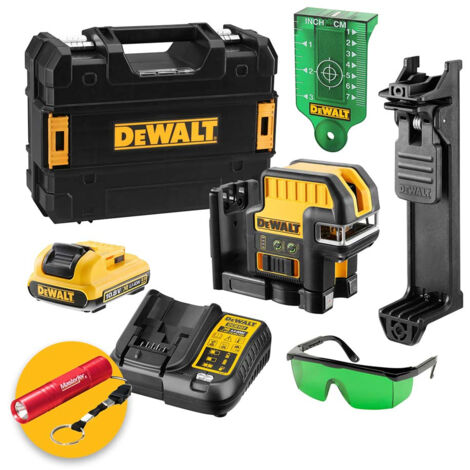 Laser a punti DeWALT DCE0825D1G, verde, 10,8 V, 1x 2,0 Ah e caricabatterie in valigetta
