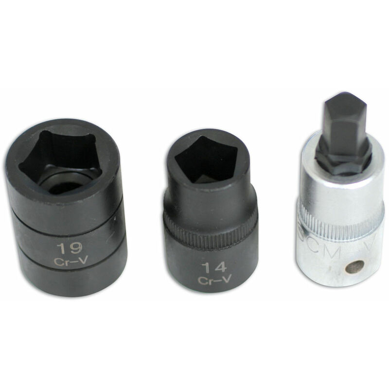 Laser Tools Pentagon Socket & Bit Set 3pc 4512