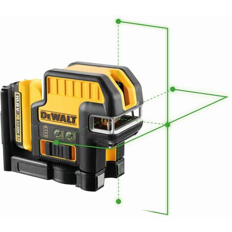 Laser croix + 5 Points XR 10.8V 2Ah Li-Ion DEWALT faisceau vert - DCE0825D1G
