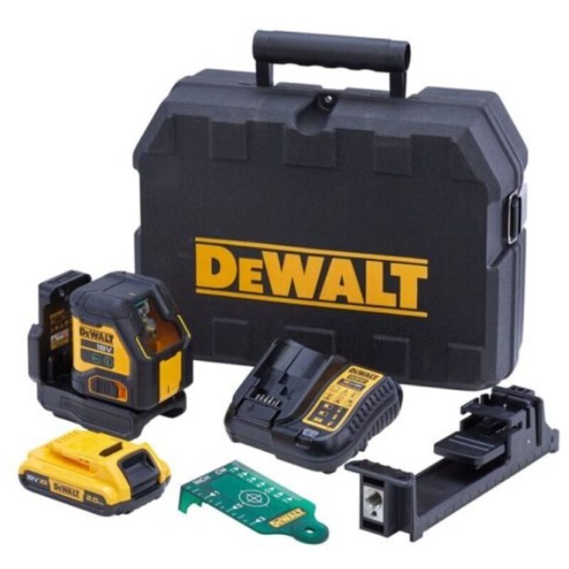 Laser croix compact DEWALT XR 18V faisceaux verts 1 batteries 2.0 Ah DCLE34021D1 QW - vue 3