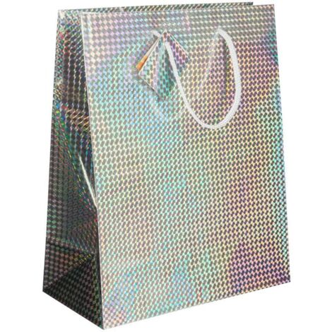 Laser-Geschenktasche mittlere Größe - Silber