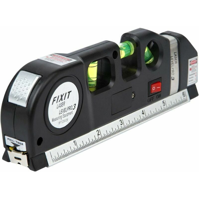 Hoopzi - Laser levels, versatile measuring tool, spirit level, laser level, tape measure, horizontal and vertical metric ruler Self-leveling
