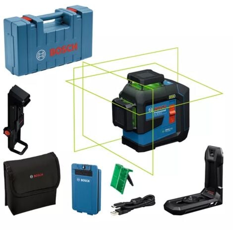 Laser lignes 3 plans GLL 80-33 G Professional + 1 Batterie BA 3.7V / 3.0 Ah XL - BOSCH - 601065501