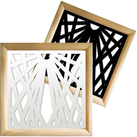 LASER - Moduli Decorativi in Legno e PVC - Misura: 48x48 cm - Colore: bianco