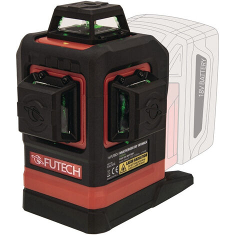 Laser multiligne Multicross 3D ± 4 degrés ± 0,2 mm/m 120m laser classe 2 laser vert