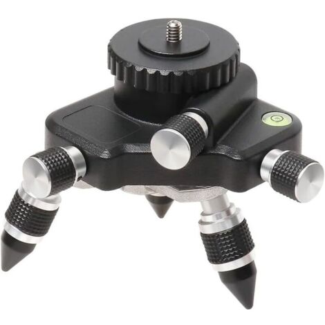 Laser-Nivellier-Adapter – 360°-Drehbasis für Stativanschluss von Laser-Linien-Nivelliergeräten, drehbare Stativbasis für Laser-Nivellier-Adapter mit 6,35 mm und 5/8″-Gewinde