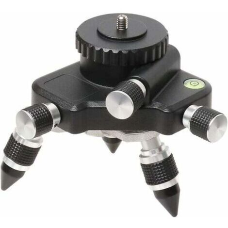 Laser-Nivellieradapter aus Metall, um 360 Grad drehbare Basis für Linienlaser-Nivellierstativanschluss, drehbare Stativbasis für 1/4-Zoll- und 5/8-Zoll-Nivellieradapter  FLITI