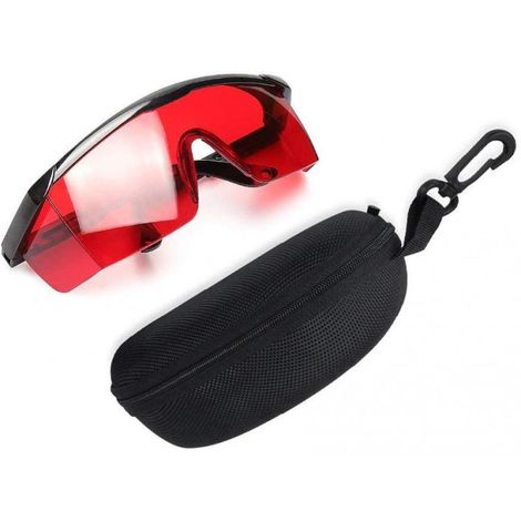 main image of "Láser rojo Gafas mejoradas-Huepar GL01R Ajustable Gafas para mejorar la seguridad de protección para los ojos para Alineación de nivel láser rojo"