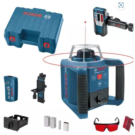Laser roratif 2x1,5V GRL 300 HV rouge + coffret - BOSCH - 0601061501