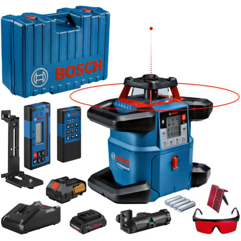 Laser rotante Bosch GRL 600 CHV con batteria ricaricabile e caricatore rapido in valigetta