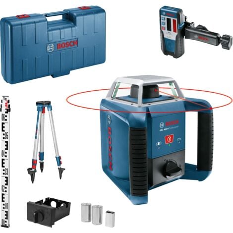 BOSCH PROFESSIONAL Laser rotatif BOSCH GRL 400 H Set - Avec trépied - Avec récepteur laser - Portée max. 400 m