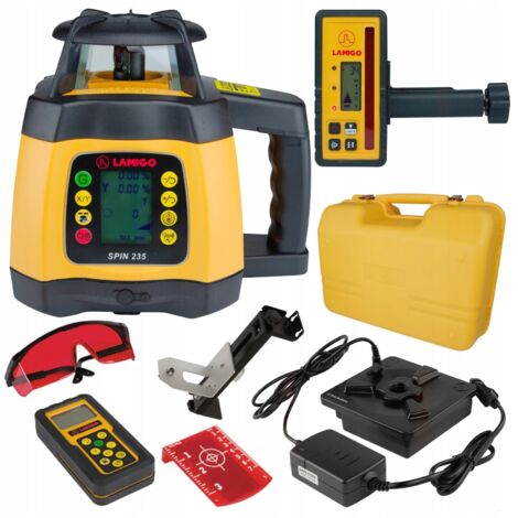 Laser rotatif Spin 235 IP54, nivellement automatique, télécommande 500 m, détecteur RC600MM