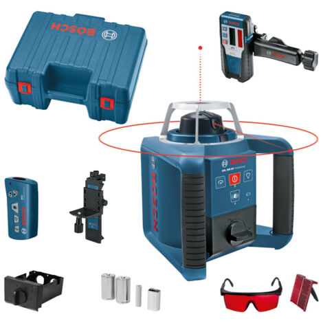 Laser rotativo Bosch GRL 300 HV con accessori in una valigetta per tuttofare