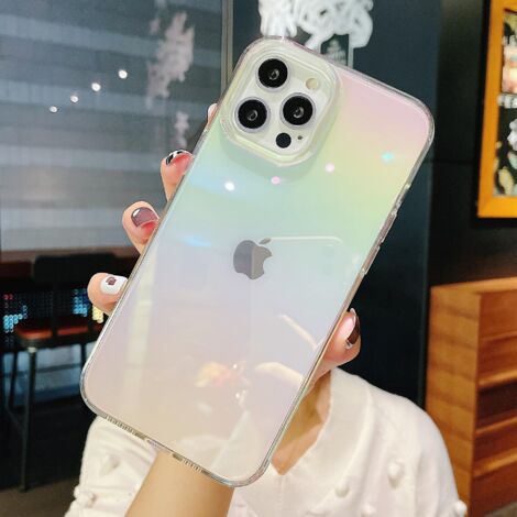 Laser-Schutzhülle kompatibel mit iPhone 13 Pro Max (6,7 Zoll), Regenbogen-Laser-Schimmer, luxuriöse Schutzhülle für iPhone 13 Pro