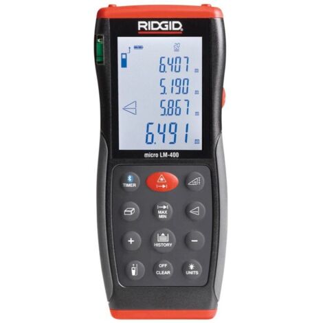 Laser Télémètre Ridgid LM400 Bluetooth, portée max. 100m