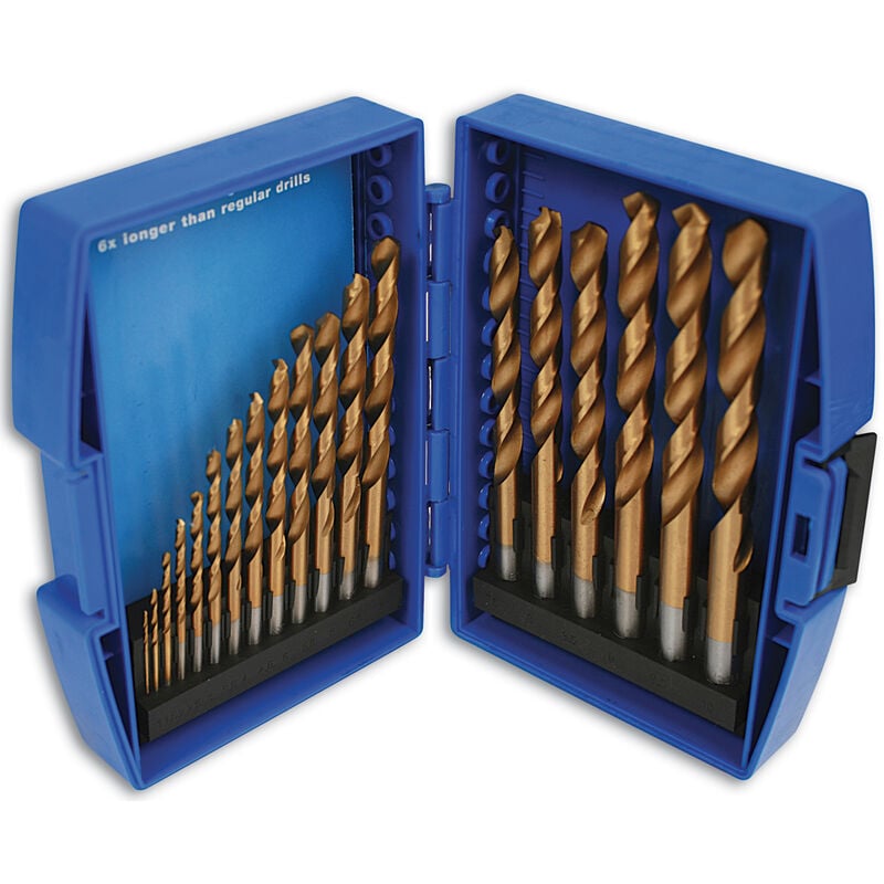 Tools Titanium Coated Drill Set 19pc 4004 - Laser