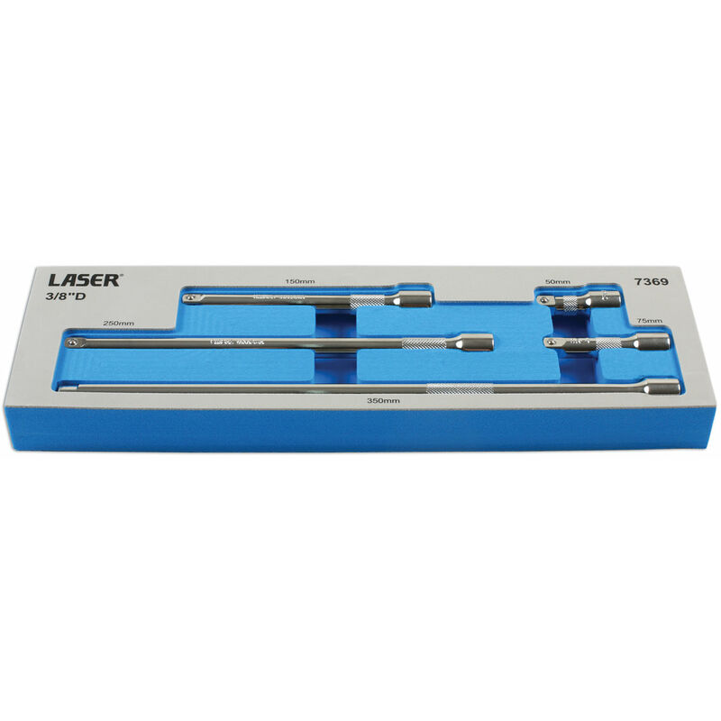 Laser Tools - 3/8D Extension Bar Set 5pc Lengths 50, 75, 150, 250, 350mm 7369