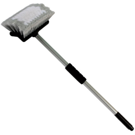 Laser Tools – Brosse de lavage 70 cm – Manche en aluminium – Double poignée pour nettoyage efficace – Tête inclinée pour atteindre le toit des véhicules