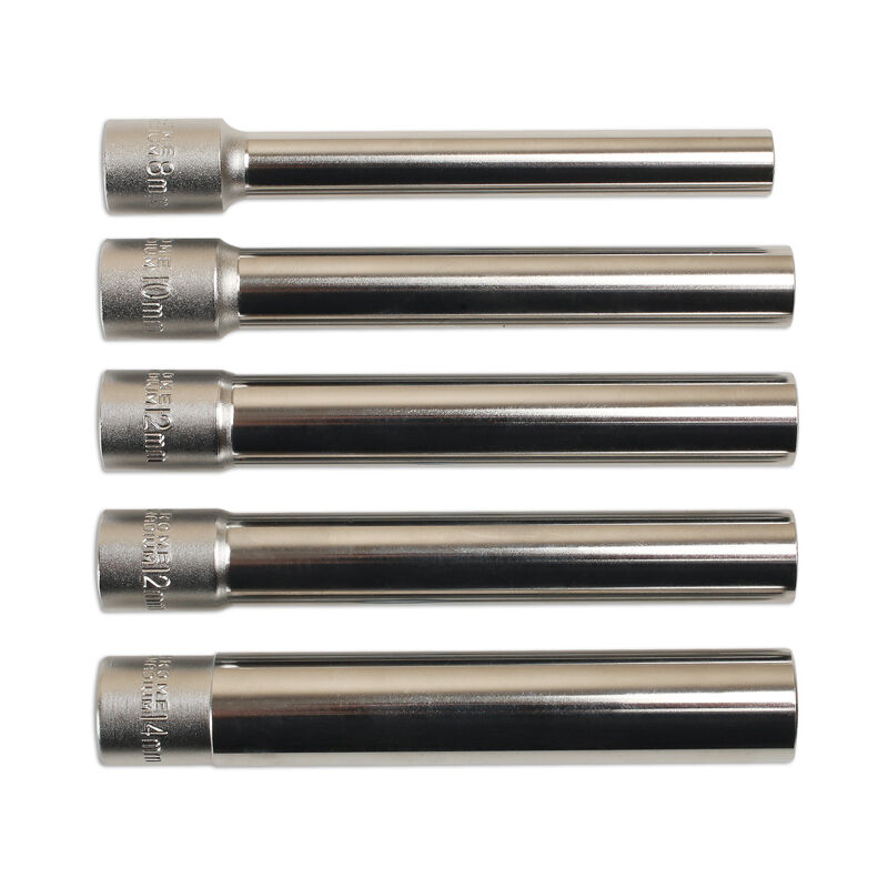 Laser Tools - Extra Deep Metric Socket Set 3/8D 5pc Length 120mm Single Hex 7032