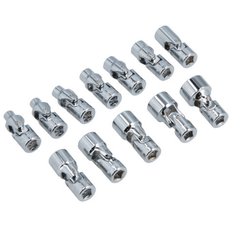 Laser Tools Metric Universal Joint Socket Set 1/4""D 12pc 6pt 5 to 15mm 7281