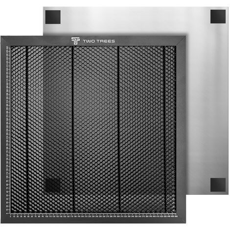 Lasergravierer Wabenarbeitstisch Ganzmetallstruktur Stahlplattenplattform mit Messung für CO2/Dioden-/Faserlaser-Graviermaschine Sauberes Schneiden 500 x 500 Arbeitsbereich schnell, 500 x 500 mm