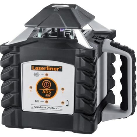 Laserliner – Laser rotatif Quadrum OneTouch 410S – Laser rouge 635nm – Autonivelant 5° – Portée jusqu'à 400m – Commande à distance 40m
