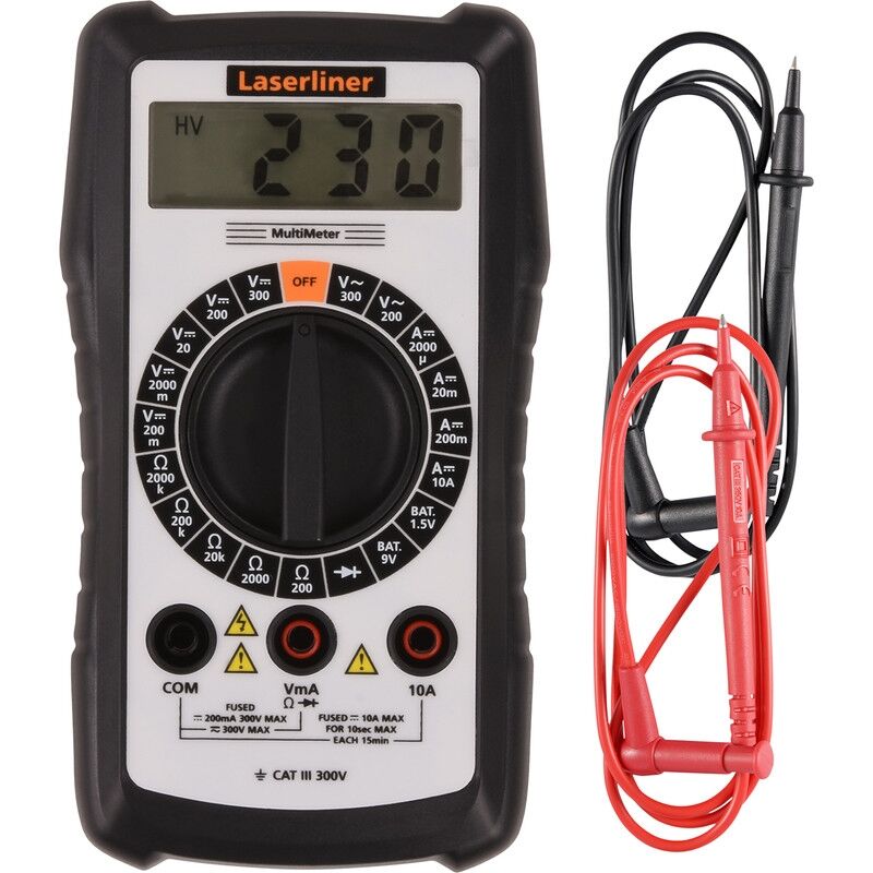 

MULTIM TRE 083.031A NÚMERO DE CALIBRACIÓN SEGÚN: FÁBRICA (SIN CERTIFICADO) CAT III 300 V DISPLAY (NÚMERO DE - Laserliner
