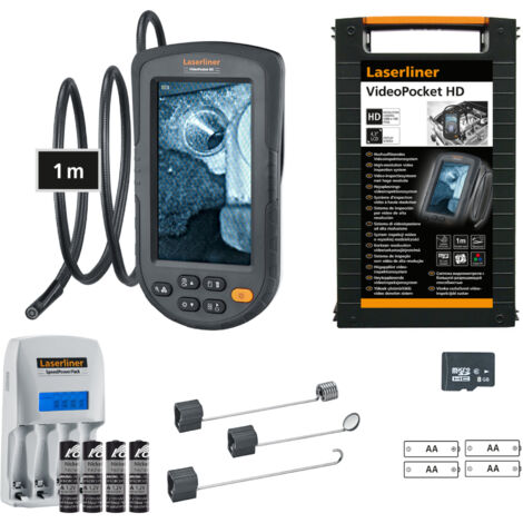Laserliner Videoinspektionssystem-Set VideoPocket HD, hochauflösend und  kompakt + Akkus + Lader