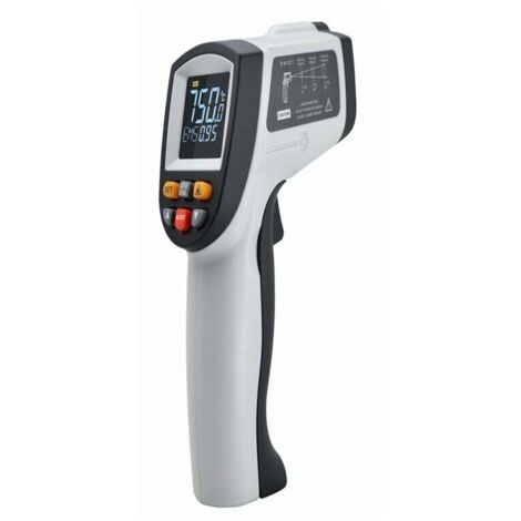 Laserthermometer, Infrarot-Laser-Temperaturmessgerät, -50 °C bis 750 °C, berührungsloses, einstellbares Emissionsgrad-Thermometer