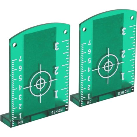 Laserziel, 4 Stück Magnetisches Laserziel, Kreuzlinienlaser, Laservisier, 10 x 7 cm zum Ausrichten und Messen (2 Grün + 2 Rot)