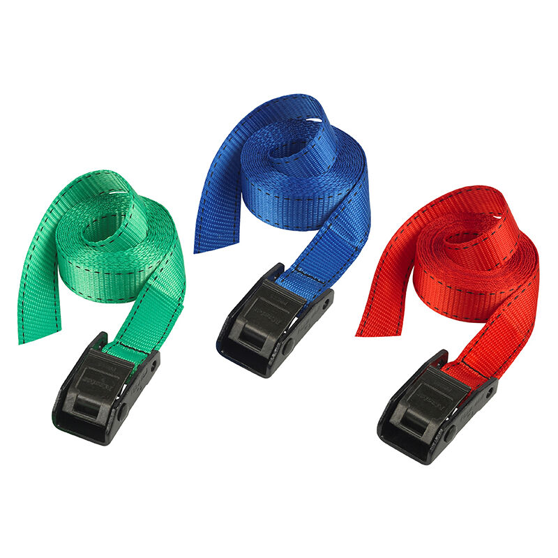 Master Lock 3110EURDATCOL Lashing Strap with Metal Buckle Coloured 25m 150kg Pack 2