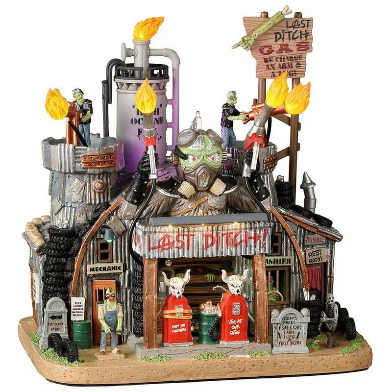 Lemax - Last Ditch Gas & Salvage avec Adaptateur 4,5 v Réf. 25842