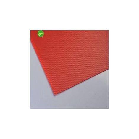 Lastra Polimark alveolare rosso 50 x 150 x 0,25 cm