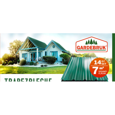 Lastra profilata trapezoidale set da 14 verde 110x46cm