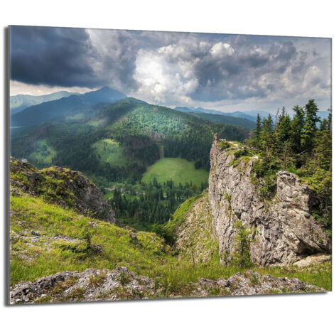 Lastra protettiva in vetro per stufa 60x52 Mountains
