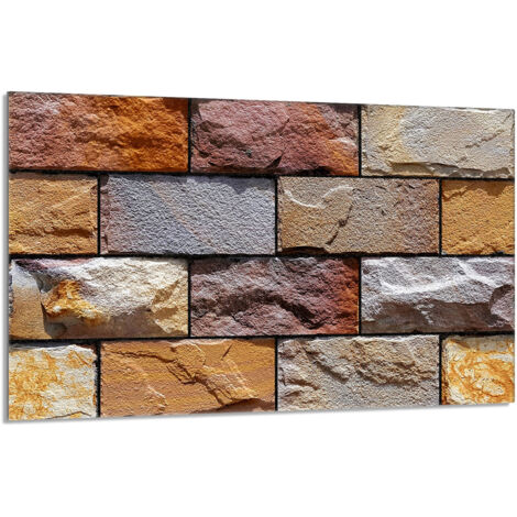 Lastra protettiva in vetro per stufa 80x52 Brick